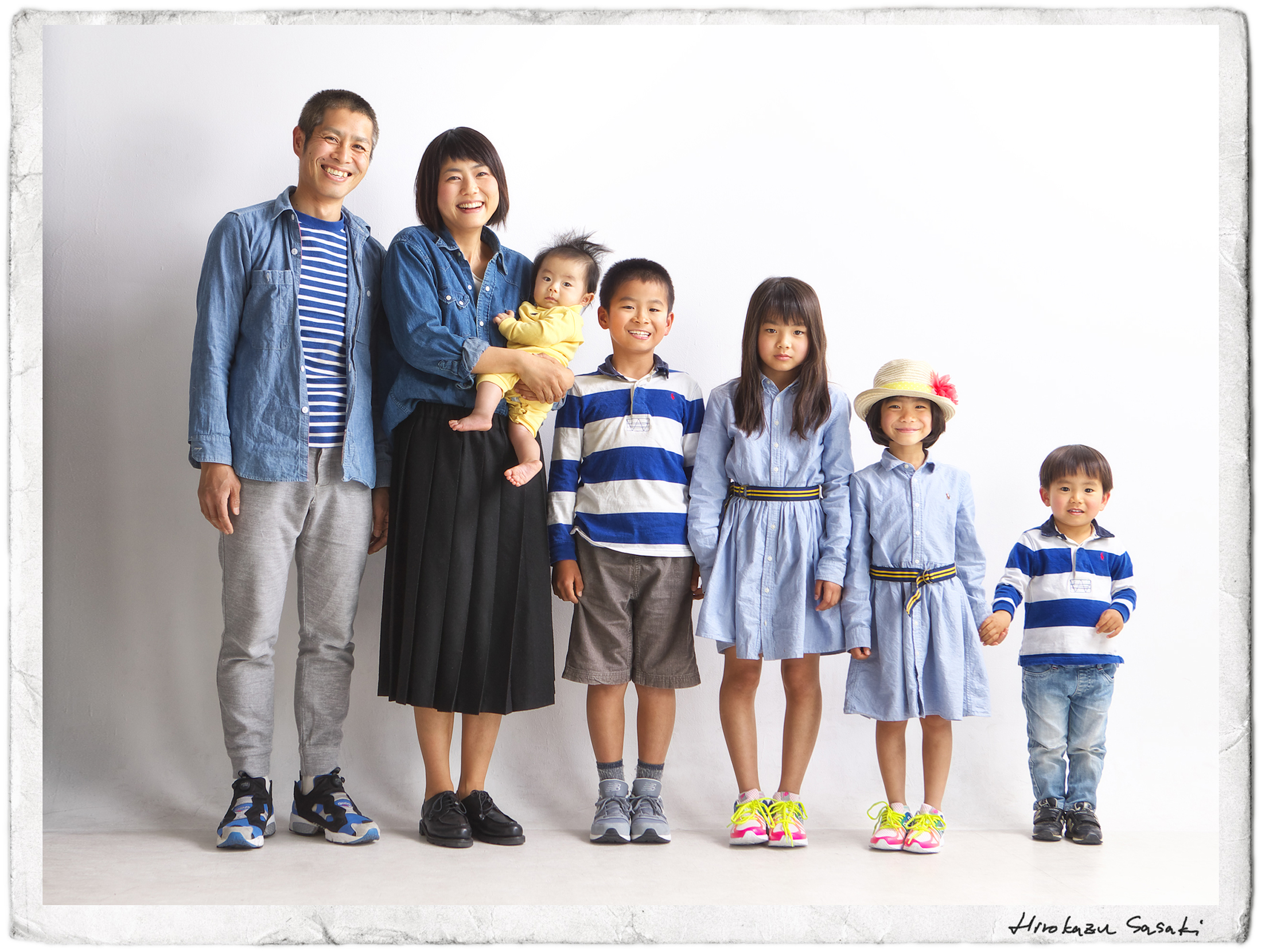 背比べの家族写真 家族写真のバラッド